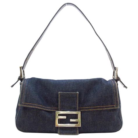 fendi mama baguette denim|genuine fendi baguette.